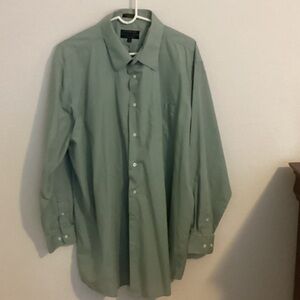 Alexander Julian Sage Green Casual Button-Down Shirt